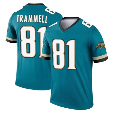 Men's Jacksonville Jaguars ＃81 Austin Trammell Teal Legend Prowler Throwback Jersey