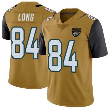 Men's Jacksonville Jaguars ＃84 Hunter Long Gold Limited Color Rush Vapor Untouchable Jersey