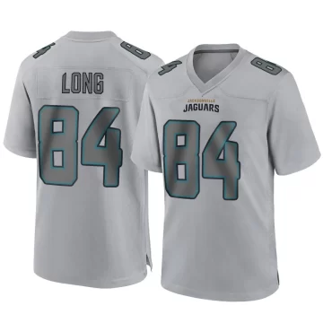 Men's Jacksonville Jaguars ＃84 Hunter Long Gray Game Atmosphere Fashion Jersey