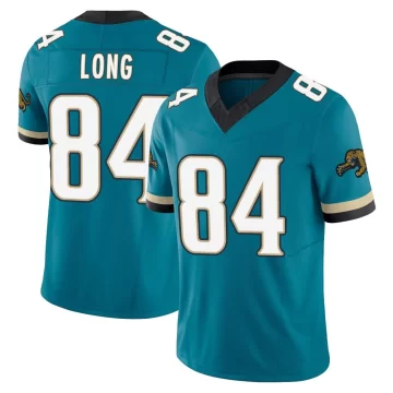 Men's Jacksonville Jaguars ＃84 Hunter Long Teal Limited Prowler Throwback Vapor F.U.S.E. Jersey
