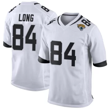 Men's Jacksonville Jaguars ＃84 Hunter Long White Game Jersey