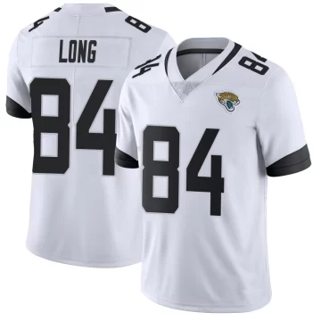 Men's Jacksonville Jaguars ＃84 Hunter Long White Limited Vapor Untouchable Jersey