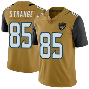 Men's Jacksonville Jaguars ＃85 Brenton Strange Gold Limited Color Rush Vapor Untouchable Jersey
