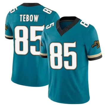 Men's Jacksonville Jaguars ＃85 Tim Tebow Teal Limited Prowler Throwback Vapor F.U.S.E. Jersey