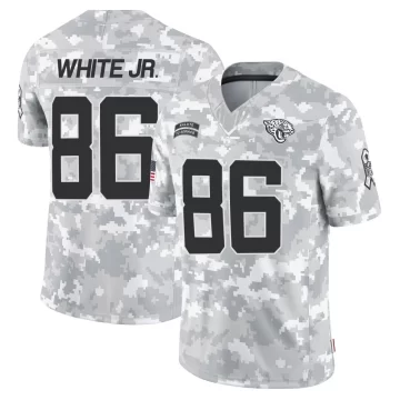 Men's Jacksonville Jaguars ＃86 David White Jr. Arctic Camo Limited 2024 Salute to Service Jersey