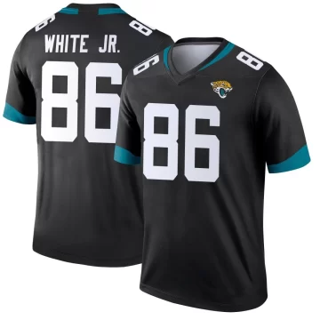 Men's Jacksonville Jaguars ＃86 David White Jr. Black Legend Jersey
