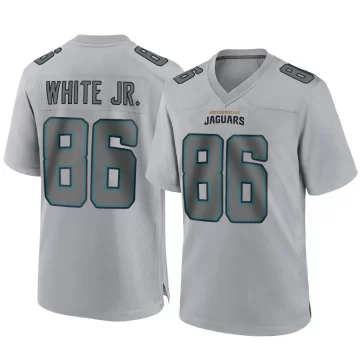 Men's Jacksonville Jaguars ＃86 David White Jr. Gray Game Atmosphere Fashion Jersey