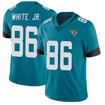 Men's Jacksonville Jaguars ＃86 David White Jr. Teal Limited Vapor Untouchable Jersey