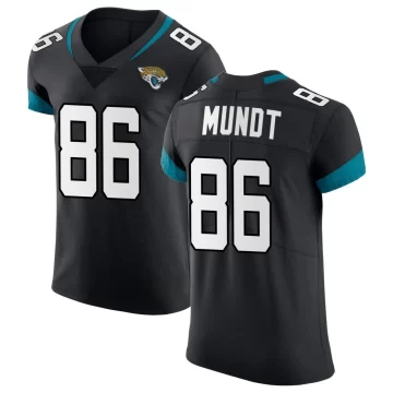 Men's Jacksonville Jaguars ＃86 Johnny Mundt Black Elite Vapor Untouchable Jersey
