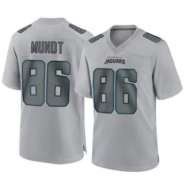 Men's Jacksonville Jaguars ＃86 Johnny Mundt Gray Game Atmosphere Fashion Jersey