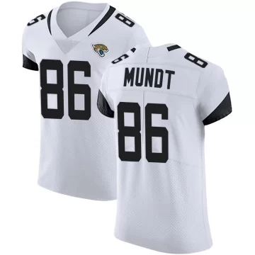 Men's Jacksonville Jaguars ＃86 Johnny Mundt White Elite Vapor Untouchable Road Jersey
