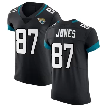 Men's Jacksonville Jaguars ＃87 J.J. Jones Black Elite Vapor Untouchable Jersey