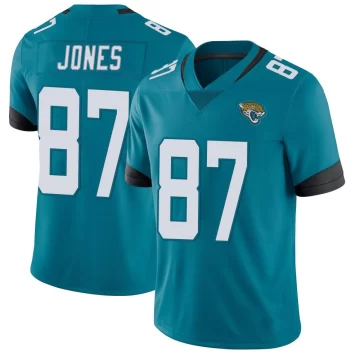Men's Jacksonville Jaguars ＃87 J.J. Jones Teal Limited Vapor Untouchable Jersey
