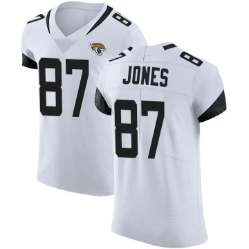 Men's Jacksonville Jaguars ＃87 J.J. Jones White Elite Vapor Untouchable Road Jersey