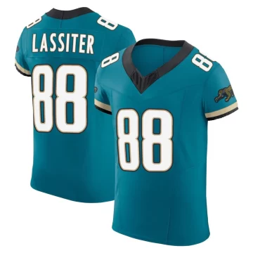 Men's Jacksonville Jaguars ＃88 Darius Lassiter Teal Elite Prowler Throwback Vapor F.U.S.E. Jersey