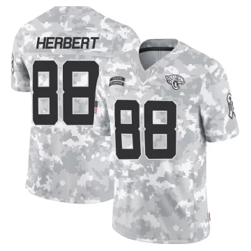 Men's Jacksonville Jaguars ＃88 Patrick Herbert Arctic Camo Limited 2024 Salute to Service Jersey