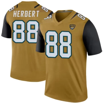 Men's Jacksonville Jaguars ＃88 Patrick Herbert Gold Legend Color Rush Bold Jersey