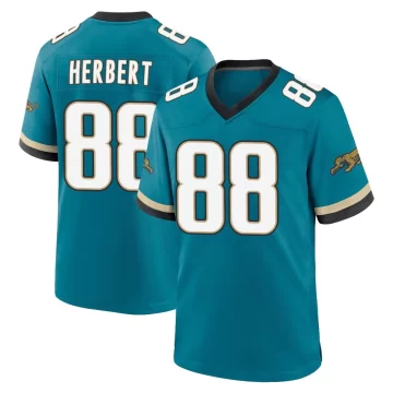 Men's Jacksonville Jaguars ＃88 Patrick Herbert Teal Game Prowler Throwback Jersey