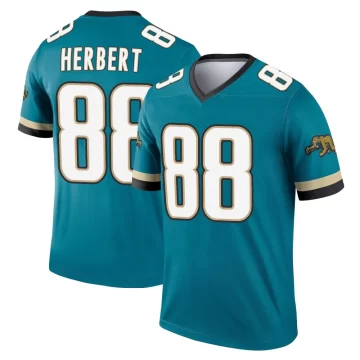 Men's Jacksonville Jaguars ＃88 Patrick Herbert Teal Legend Prowler Throwback Jersey