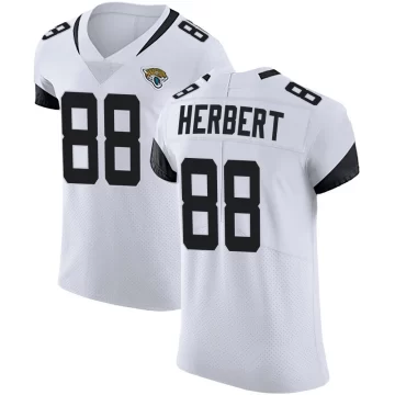 Men's Jacksonville Jaguars ＃88 Patrick Herbert White Elite Vapor Untouchable Road Jersey