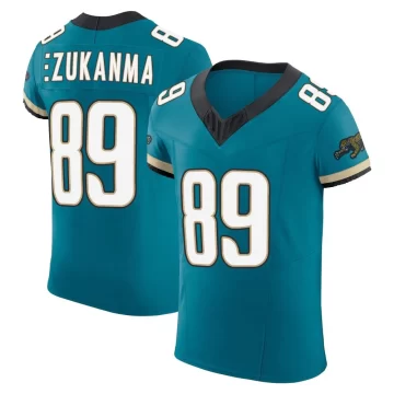 Men's Jacksonville Jaguars ＃89 Erik Ezukanma Teal Elite Prowler Throwback Vapor F.U.S.E. Jersey