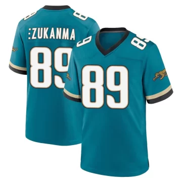Men's Jacksonville Jaguars ＃89 Erik Ezukanma Teal Game Prowler Throwback Jersey