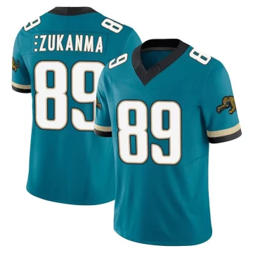 Men's Jacksonville Jaguars ＃89 Erik Ezukanma Teal Limited Prowler Throwback Vapor F.U.S.E. Jersey