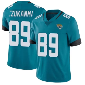 Men's Jacksonville Jaguars ＃89 Erik Ezukanma Teal Limited Vapor Untouchable Jersey