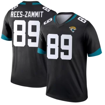 Men's Jacksonville Jaguars ＃89 Louis Rees-Zammit Black Legend Jersey
