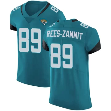 Men's Jacksonville Jaguars ＃89 Louis Rees-Zammit Teal Elite Vapor Untouchable Alternate Jersey