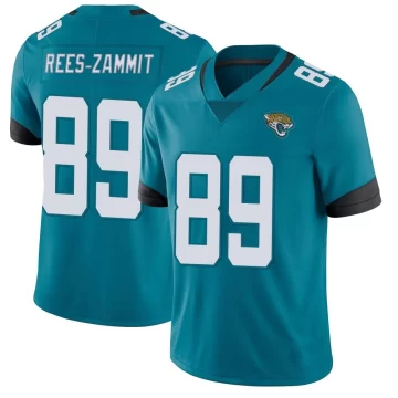 Men's Jacksonville Jaguars ＃89 Louis Rees-Zammit Teal Limited Vapor Untouchable Jersey