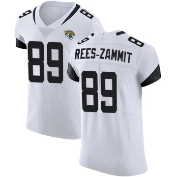 Men's Jacksonville Jaguars ＃89 Louis Rees-Zammit White Elite Vapor Untouchable Road Jersey