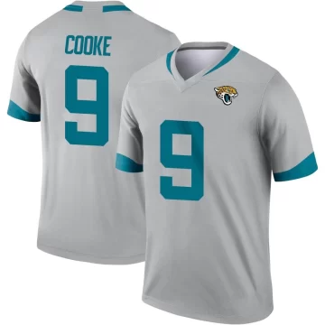 Men's Jacksonville Jaguars ＃9 Logan Cooke Legend Silver Inverted Jersey