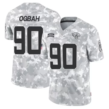 Men's Jacksonville Jaguars ＃90 Emmanuel Ogbah Arctic Camo Limited 2024 Salute to Service Jersey