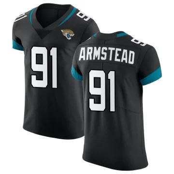 Men's Jacksonville Jaguars ＃91 Arik Armstead Black Elite Vapor Untouchable Jersey