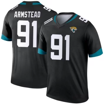 Men's Jacksonville Jaguars ＃91 Arik Armstead Black Legend Jersey