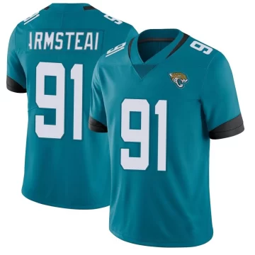 Men's Jacksonville Jaguars ＃91 Arik Armstead Teal Limited Vapor Untouchable Jersey