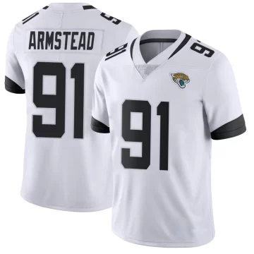 Men's Jacksonville Jaguars ＃91 Arik Armstead White Limited Vapor Untouchable Jersey