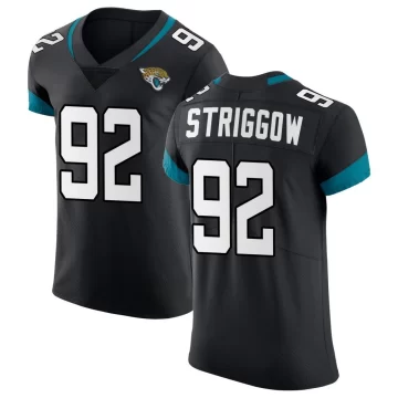 Men's Jacksonville Jaguars ＃92 Danny Striggow Black Elite Vapor Untouchable Jersey
