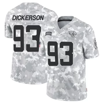 Men's Jacksonville Jaguars ＃93 Matt Dickerson Arctic Camo Limited 2024 Salute to Service Jersey
