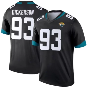 Men's Jacksonville Jaguars ＃93 Matt Dickerson Black Legend Jersey