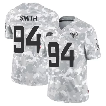 Men's Jacksonville Jaguars ＃94 Maason Smith Arctic Camo Limited 2024 Salute to Service Jersey