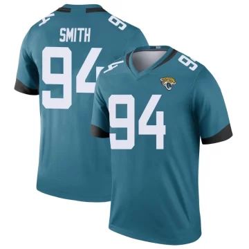 Men's Jacksonville Jaguars ＃94 Maason Smith Teal Legend Color Rush Jersey