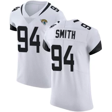 Men's Jacksonville Jaguars ＃94 Maason Smith White Elite Vapor Untouchable Road Jersey