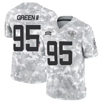 Men's Jacksonville Jaguars ＃95 B.J. Green II Arctic Camo Limited 2024 Salute to Service Jersey