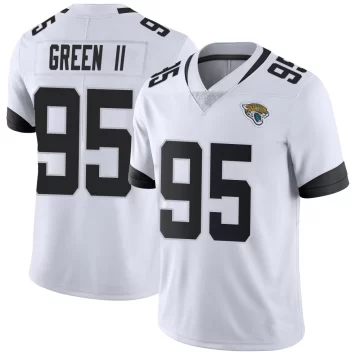 Men's Jacksonville Jaguars ＃95 B.J. Green II White Limited Vapor Untouchable Jersey