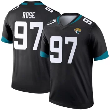 Men's Jacksonville Jaguars ＃97 Keivie Rose Black Legend Jersey