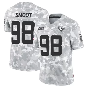 Men's Jacksonville Jaguars ＃98 Dawuane Smoot Arctic Camo Limited 2024 Salute to Service Jersey
