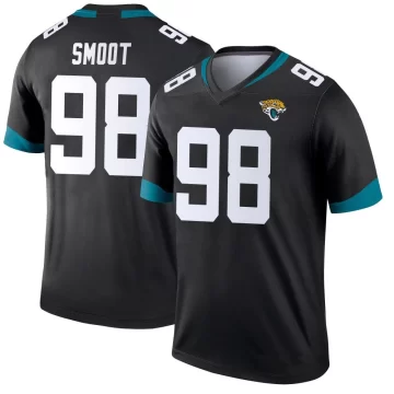 Men's Jacksonville Jaguars ＃98 Dawuane Smoot Black Legend Jersey