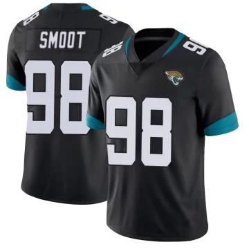 Men's Jacksonville Jaguars ＃98 Dawuane Smoot Black Limited Vapor Untouchable Jersey